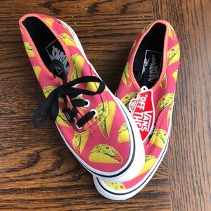 Vans Late Night Taco Print Coral Shoes